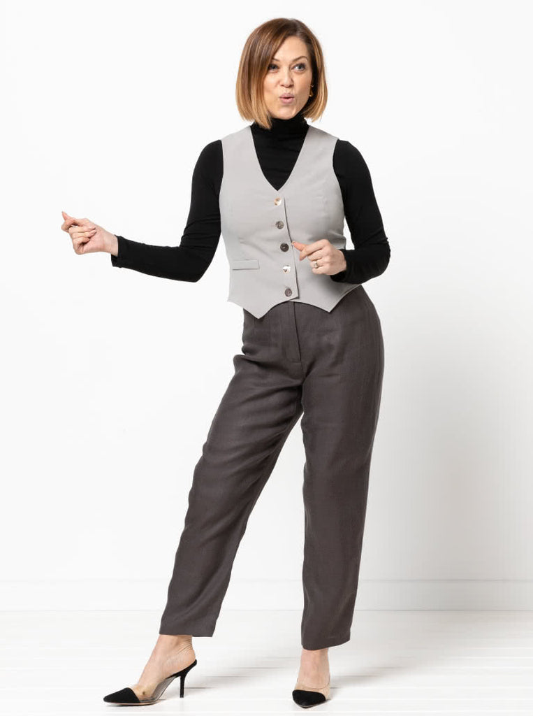 Joy Vest Sewing Pattern by Style Arc, US Sizes 0-26-Sewing Pattern-Frankie Rose Fabrics