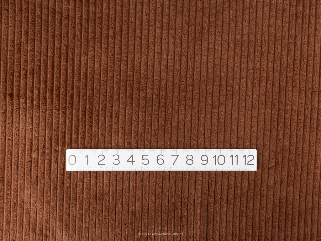 Jumbo Wale Cotton Corduroy in Rustic Brown-Fabric-Frankie Rose Fabrics
