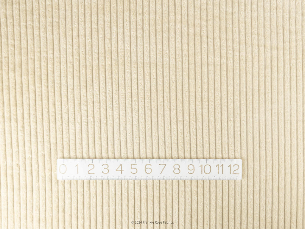 Jumbo Wale Cotton Corduroy in Sand Shell-Fabric-Frankie Rose Fabrics