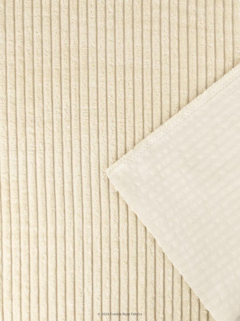 Jumbo Wale Cotton Corduroy in Sand Shell-Fabric-Frankie Rose Fabrics