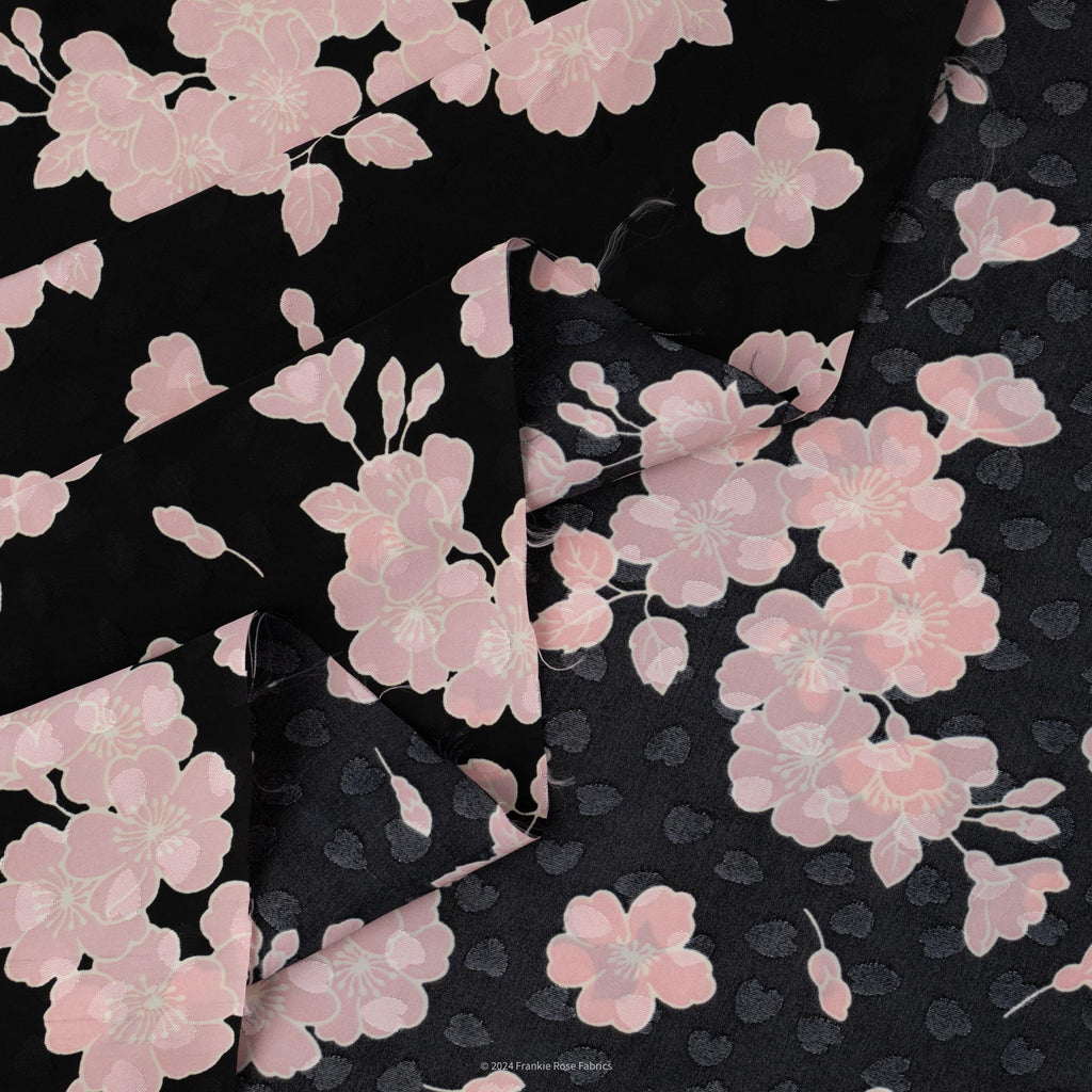 Sakura Viscose Jacquard Designer Deadstock by The Kooples-Fabric-Frankie Rose Fabrics