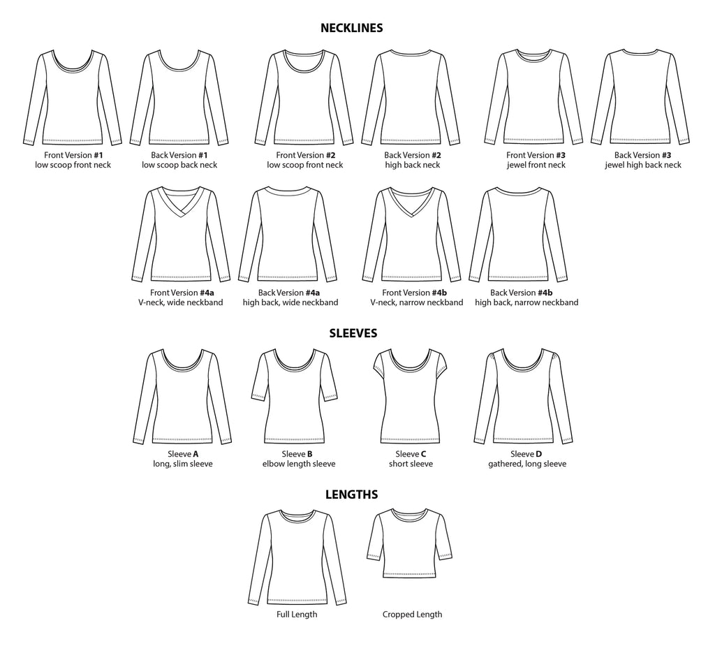 Skyline Bodycon Tee | Size 00-20-Sewing Pattern-Frankie Rose Fabrics
