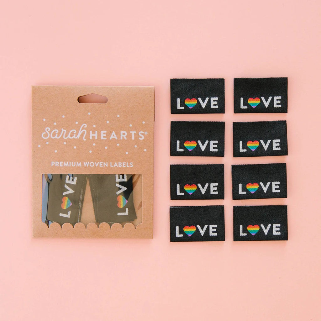 Sew-In Labels by Sarah Hearts | Love in Pride Heart
