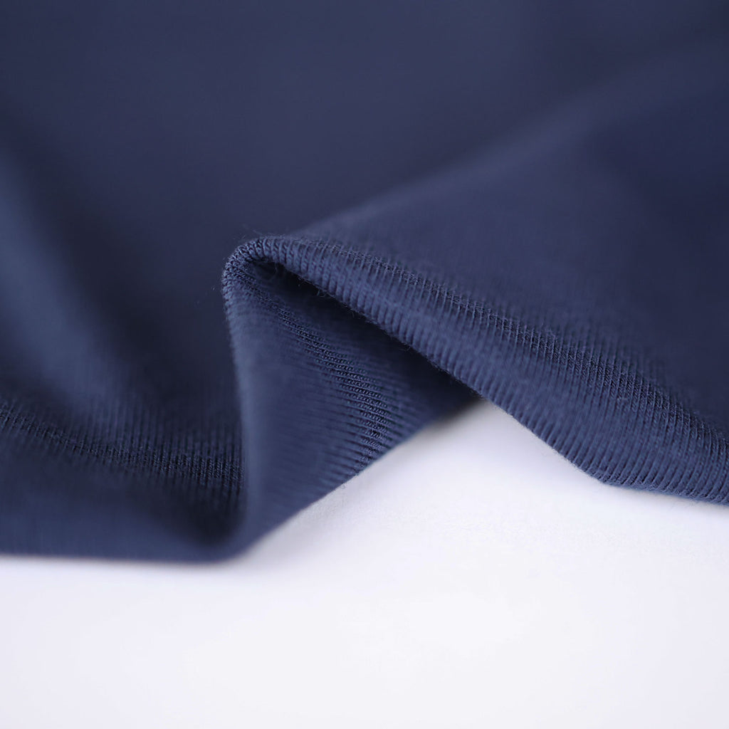 Flowy Bamboo Jersey in Navy-Fabric-Frankie Rose Fabrics