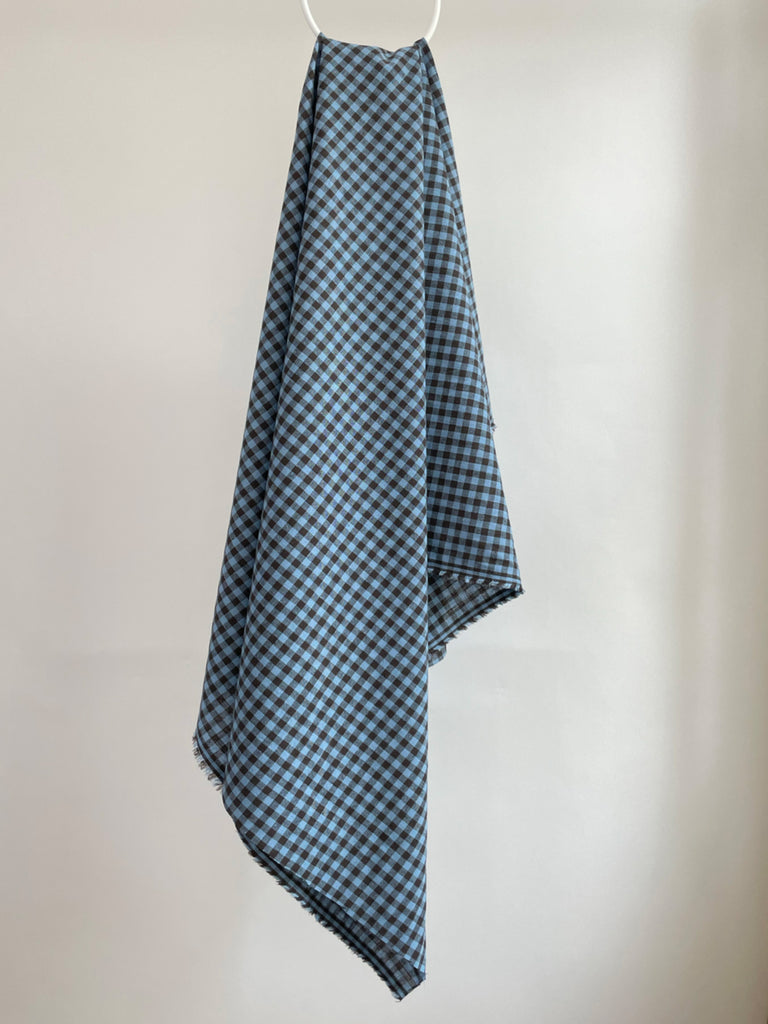 Northern Blues Linen Cotton Gingham by Merchant & Mills