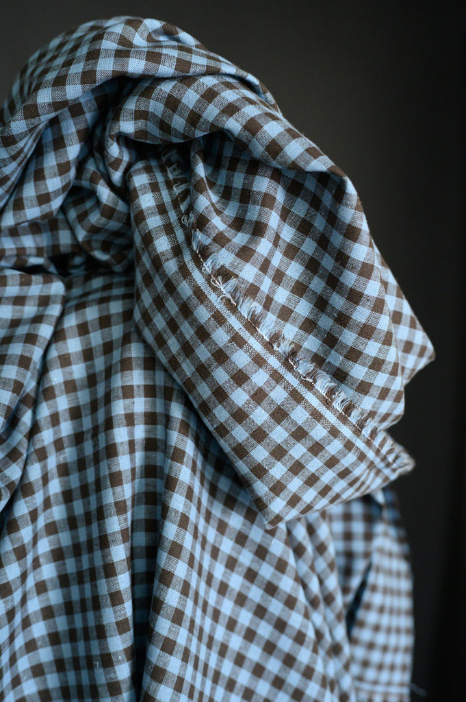 Northern Blues Linen Cotton Gingham by Merchant & Mills