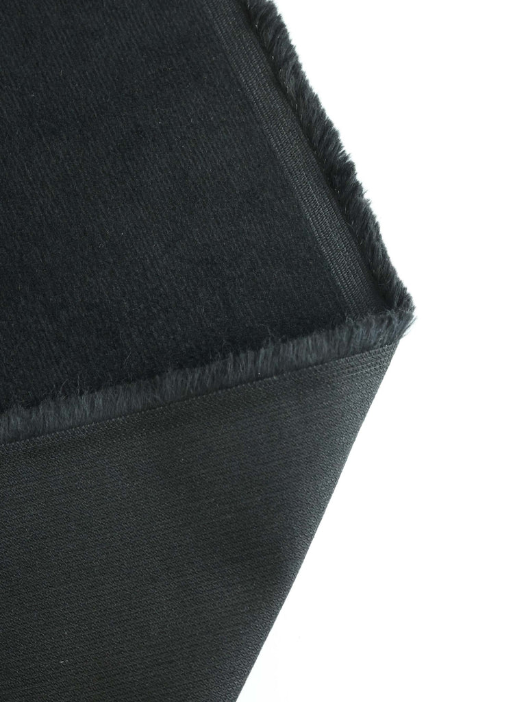 Velvety Pinwale Corduroy in Black, 21 Wale-Fabric-Frankie Rose Fabrics