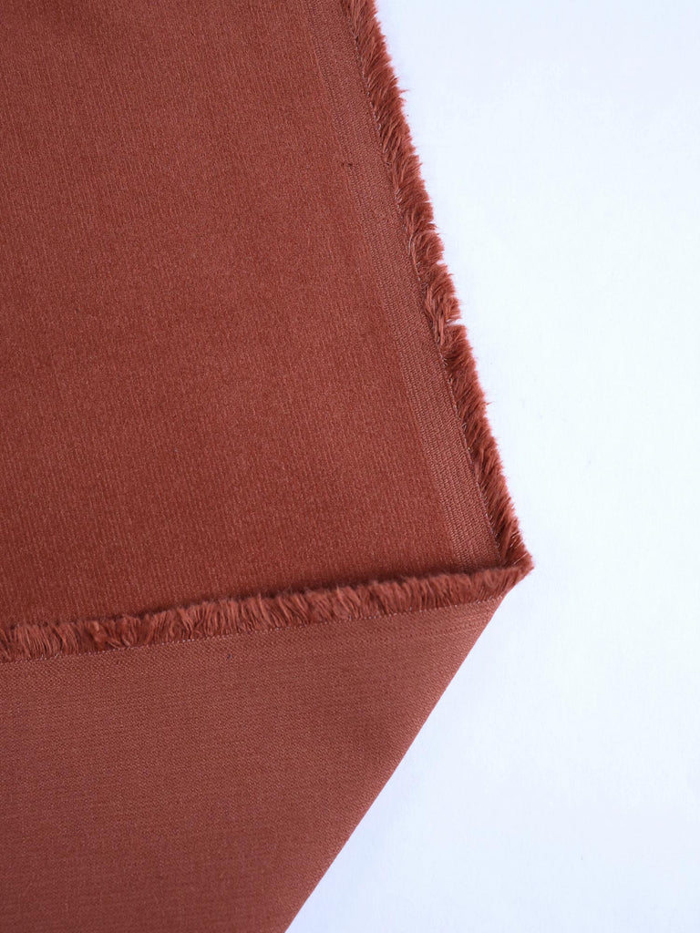 Velvety Pinwale Corduroy in Terracotta, 21 Wale-Fabric-Frankie Rose Fabrics