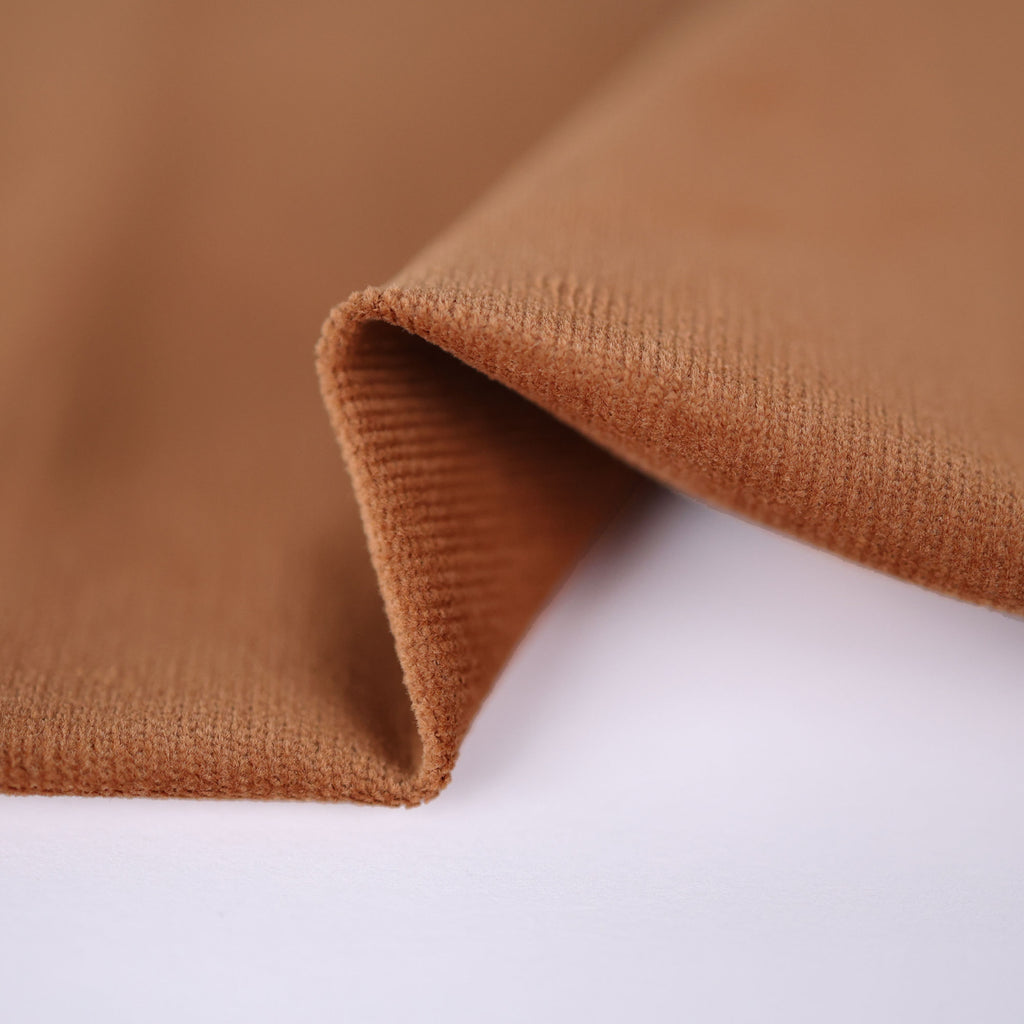 Velvety Pinwale Corduroy in Copper, 21 Wale-Fabric-Frankie Rose Fabrics