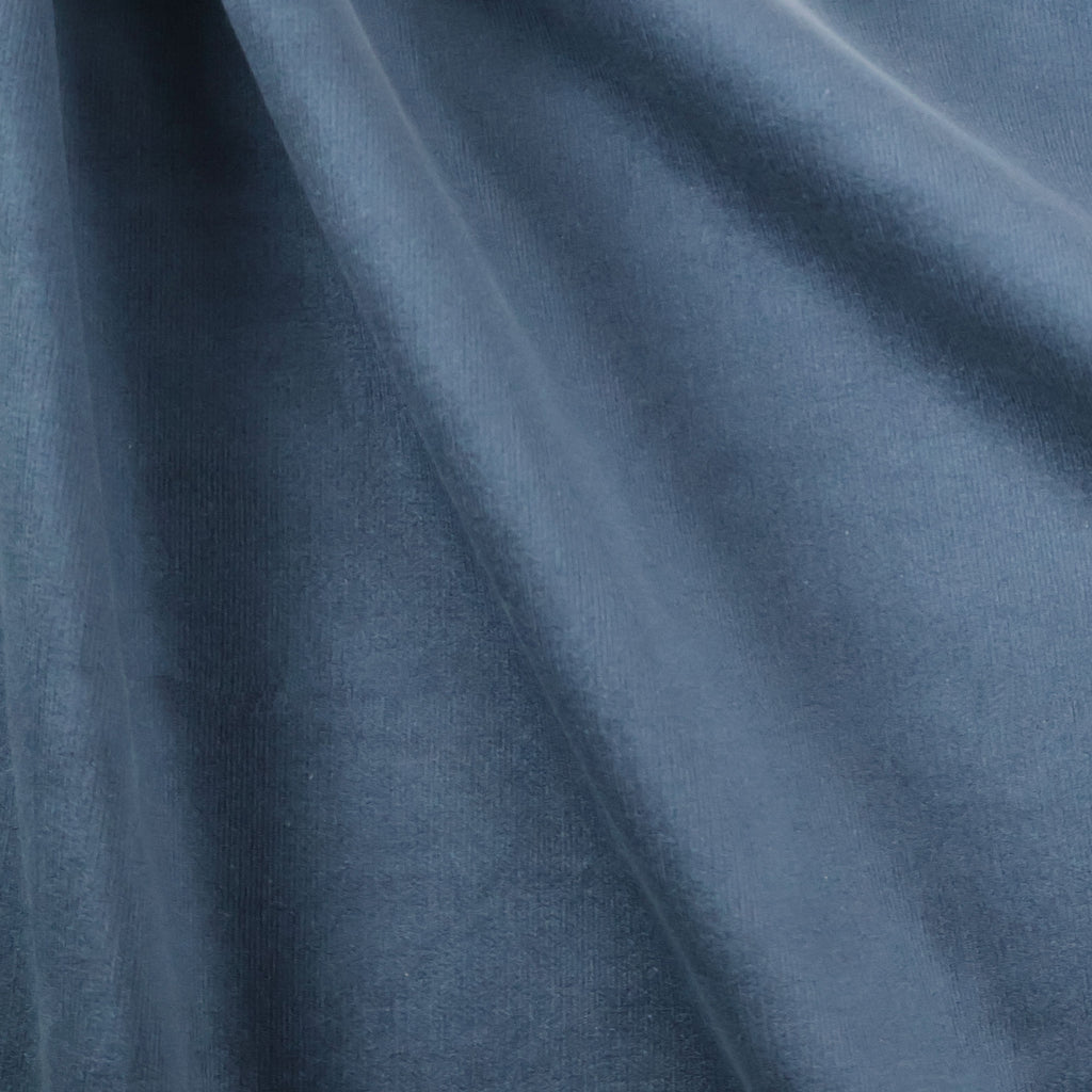 Velvety Pinwale Corduroy in Demin Blue, 21 Wale-Fabric-Frankie Rose Fabrics