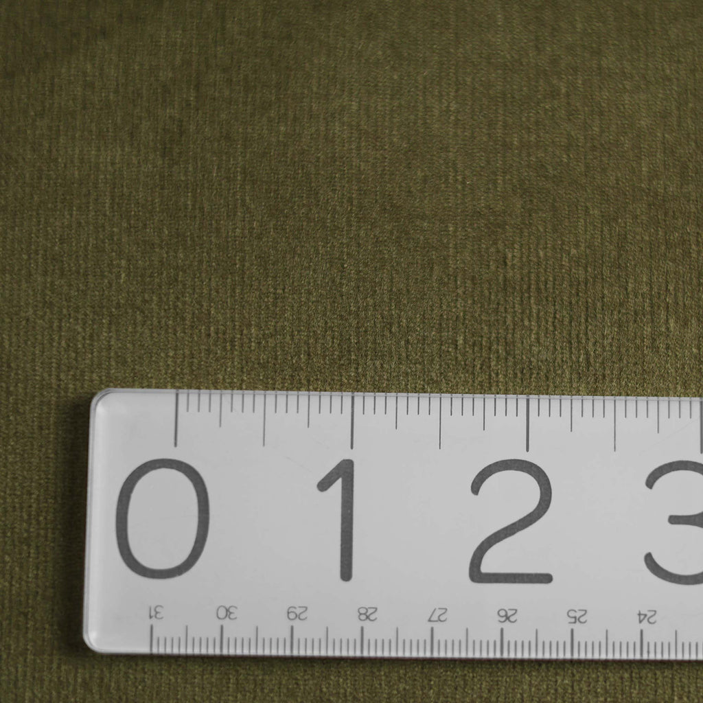 Velvety Pinwale Corduroy in Moss, 21 Wale-Fabric-Frankie Rose Fabrics