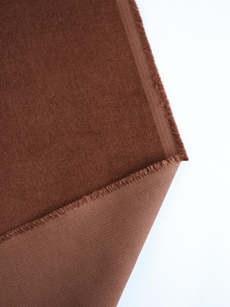 Velvety Pinwale Corduroy in Nutmeg, 21 Wale-Fabric-Frankie Rose Fabrics