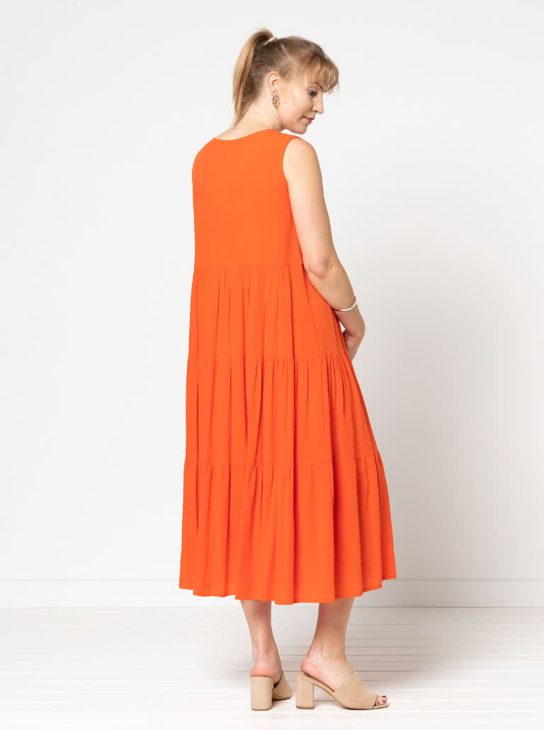 nova midi dress Petal & Pup Women's Nova Flutter Sleeve Midi Dress