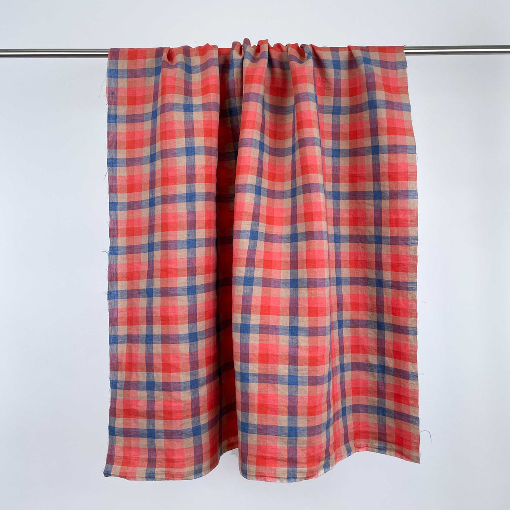 Nova Linen Gingham Fabric-Fabric-Frankie Rose Fabrics