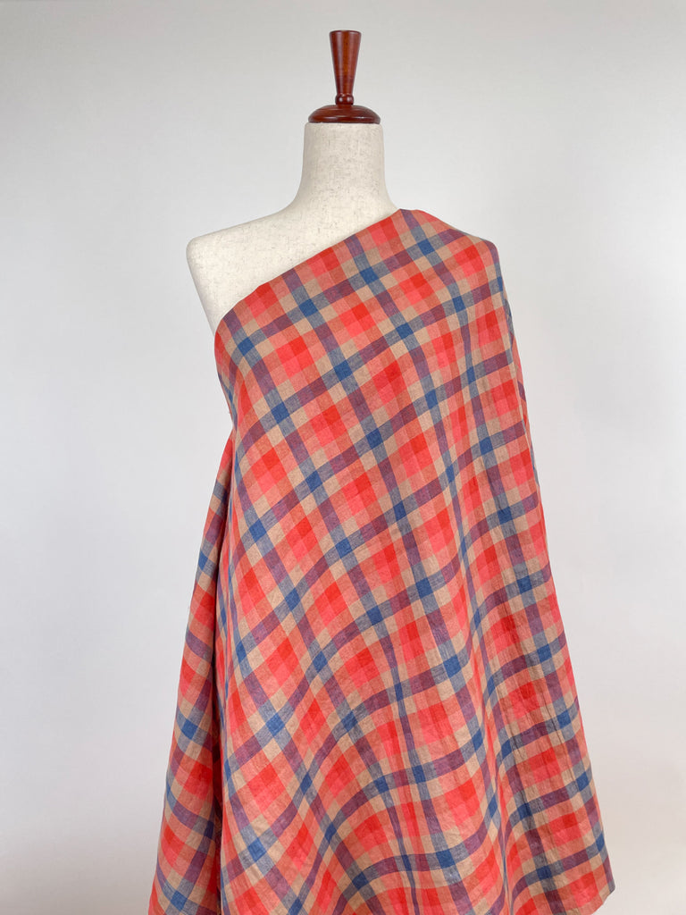 Nova Linen Gingham Fabric-Fabric-Frankie Rose Fabrics
