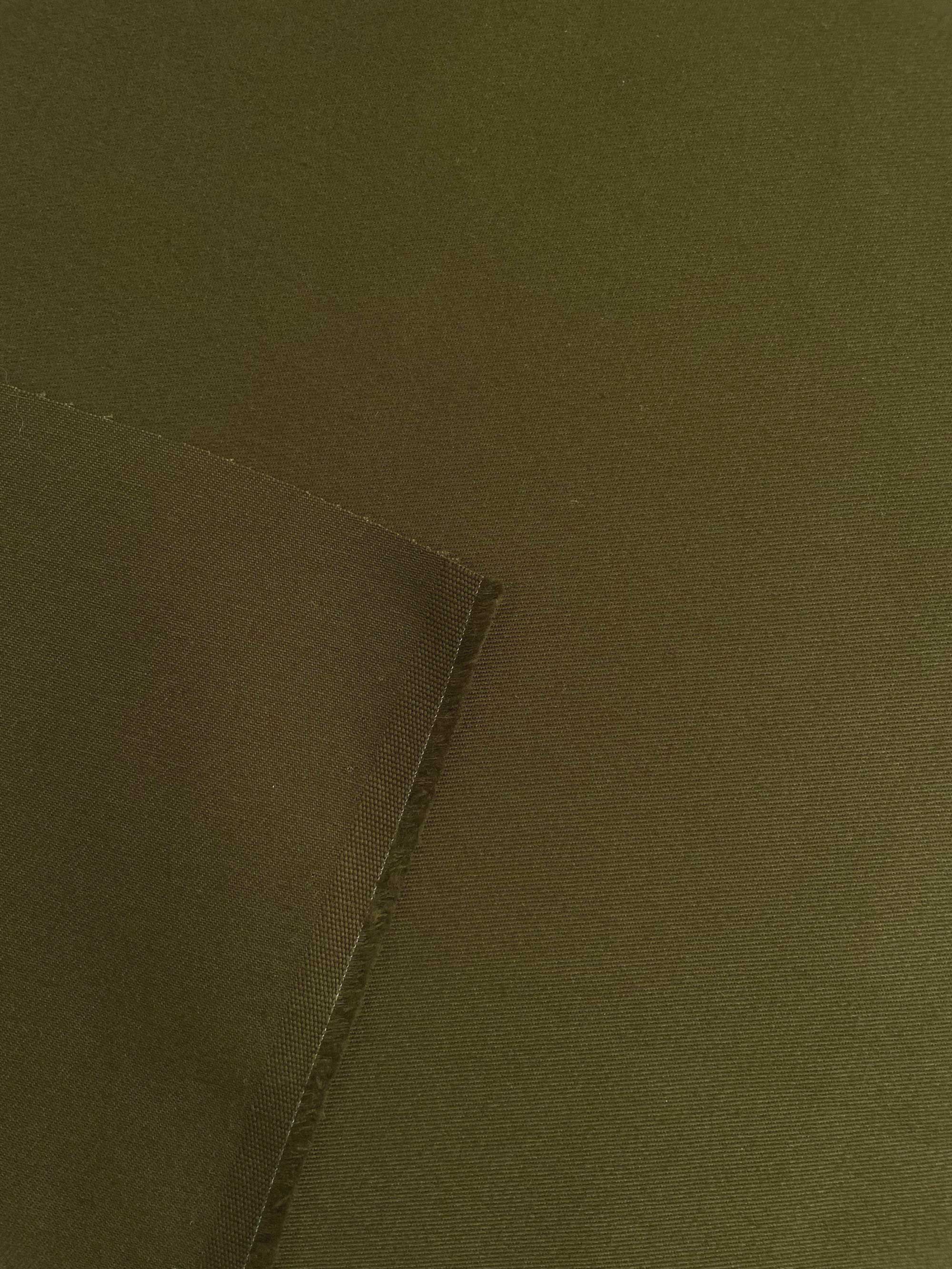 Organic Cotton Twill Fabric by the Yard in Dark Olive | Frankie
