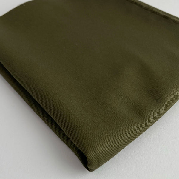 Organic Cotton Twill Fabric by the Yard in Dark Olive | Frankie