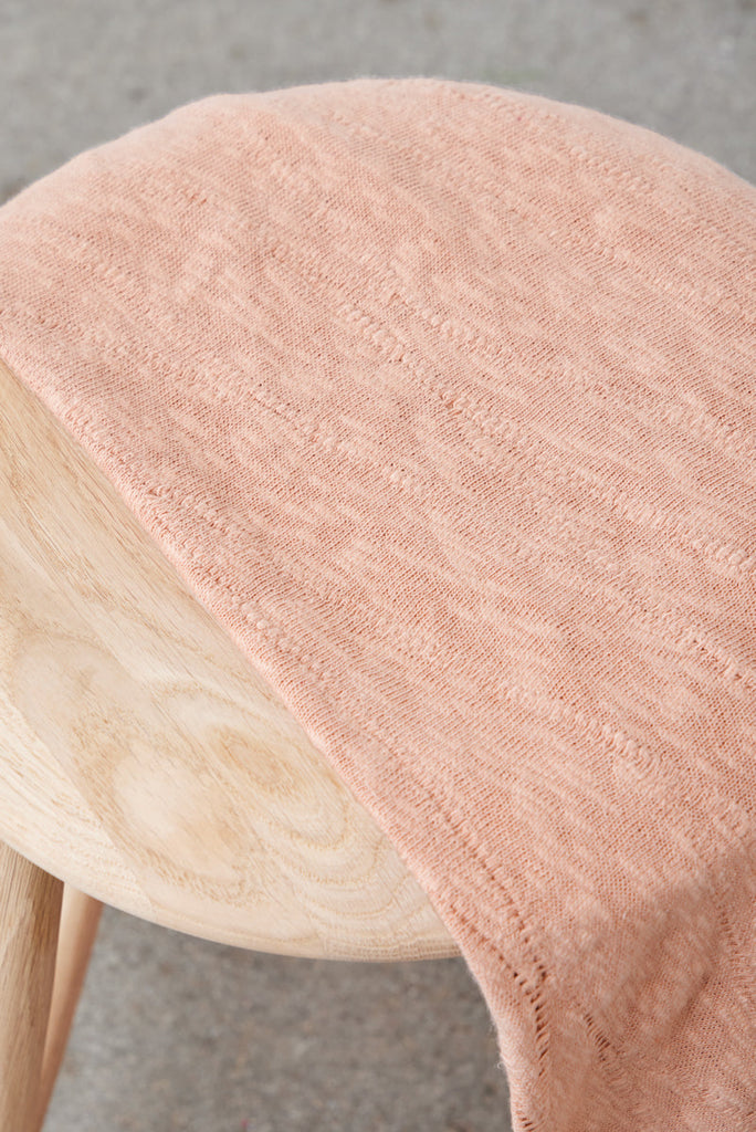Organic Cotton Sweater Knit Slub in Antique Rose-Fabric-Frankie Rose Fabrics