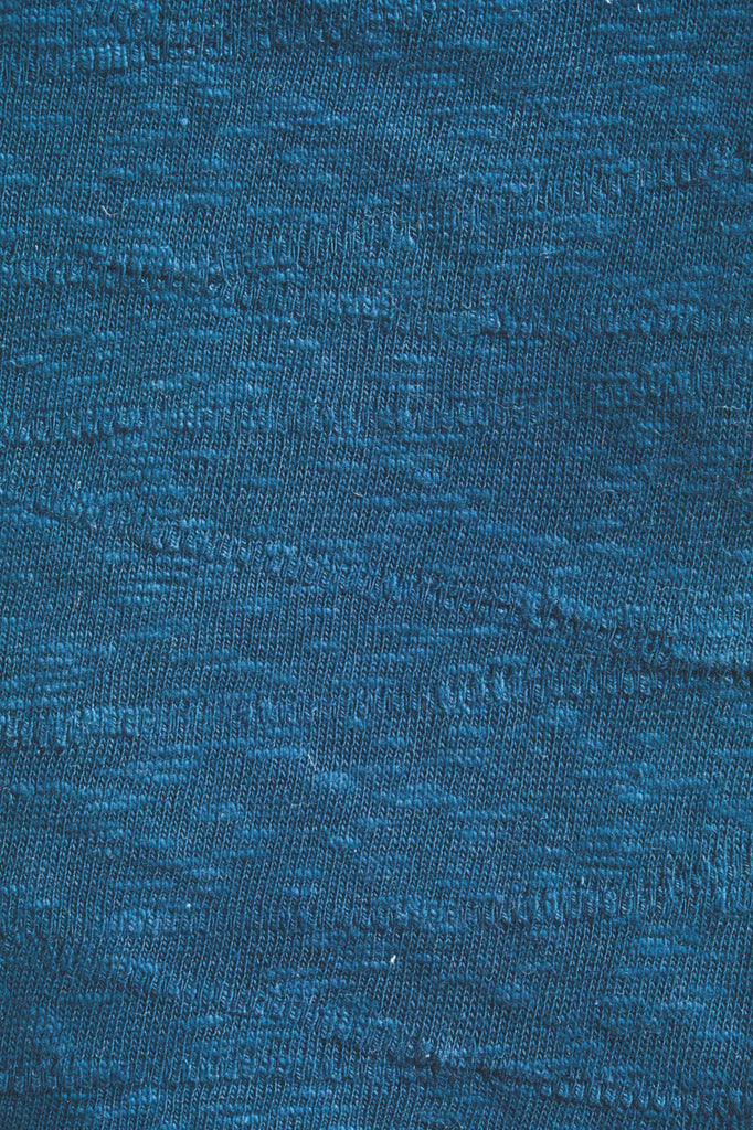 Organic Cotton Slub Sweater Knit in Ocean-Fabric-Frankie Rose Fabrics