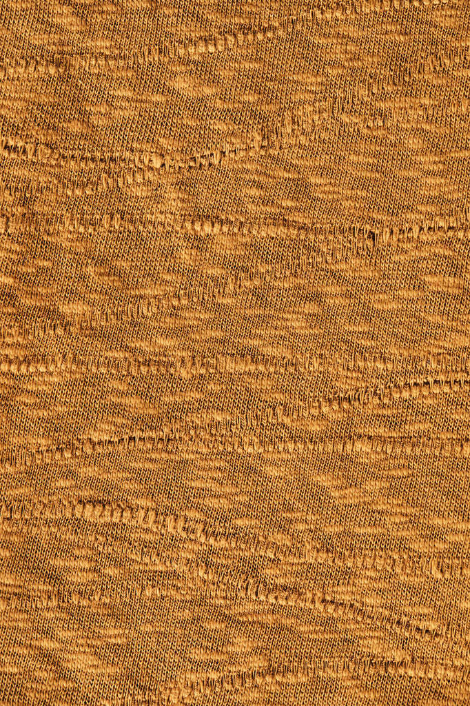 Organic Cotton Slub Sweater Knit in Dry Mustard-Fabric-Frankie Rose Fabrics