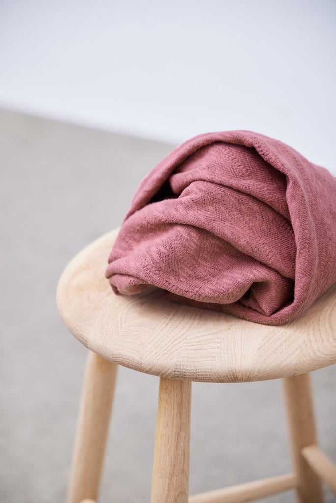 Organic Cotton Sweater Knit in Rosewood-Fabric-Frankie Rose Fabrics