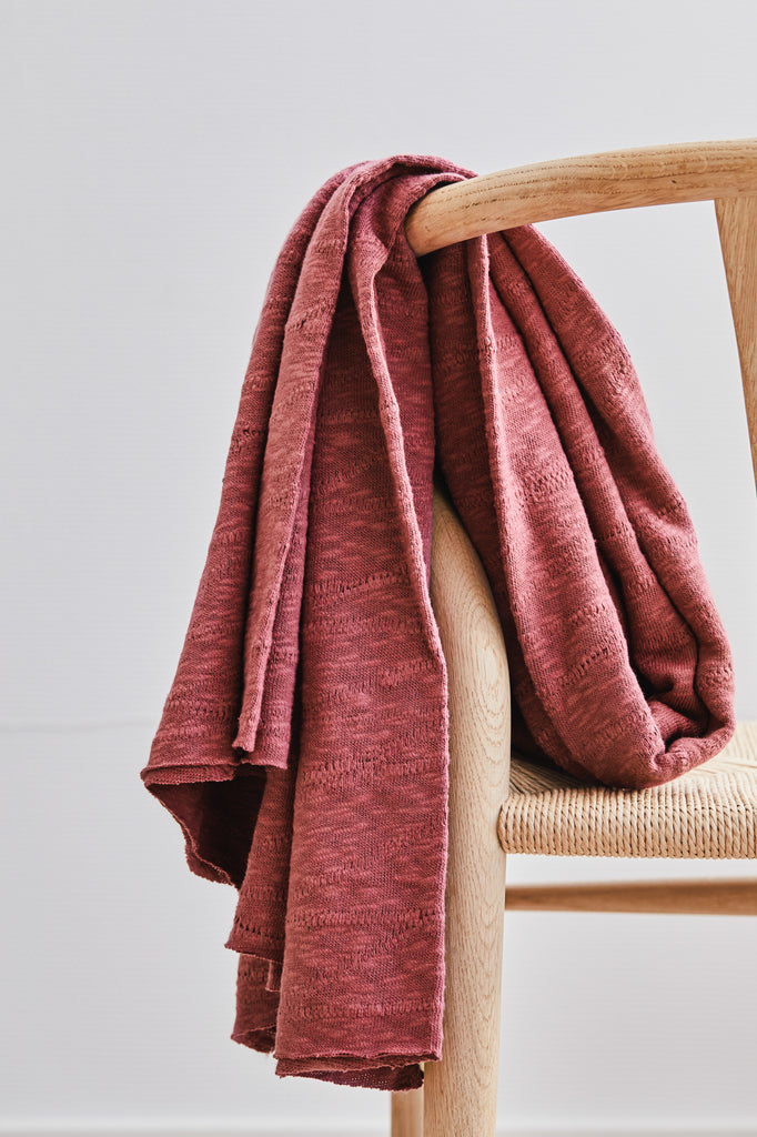 Organic Cotton Sweater Knit in Rosewood-Fabric-Frankie Rose Fabrics