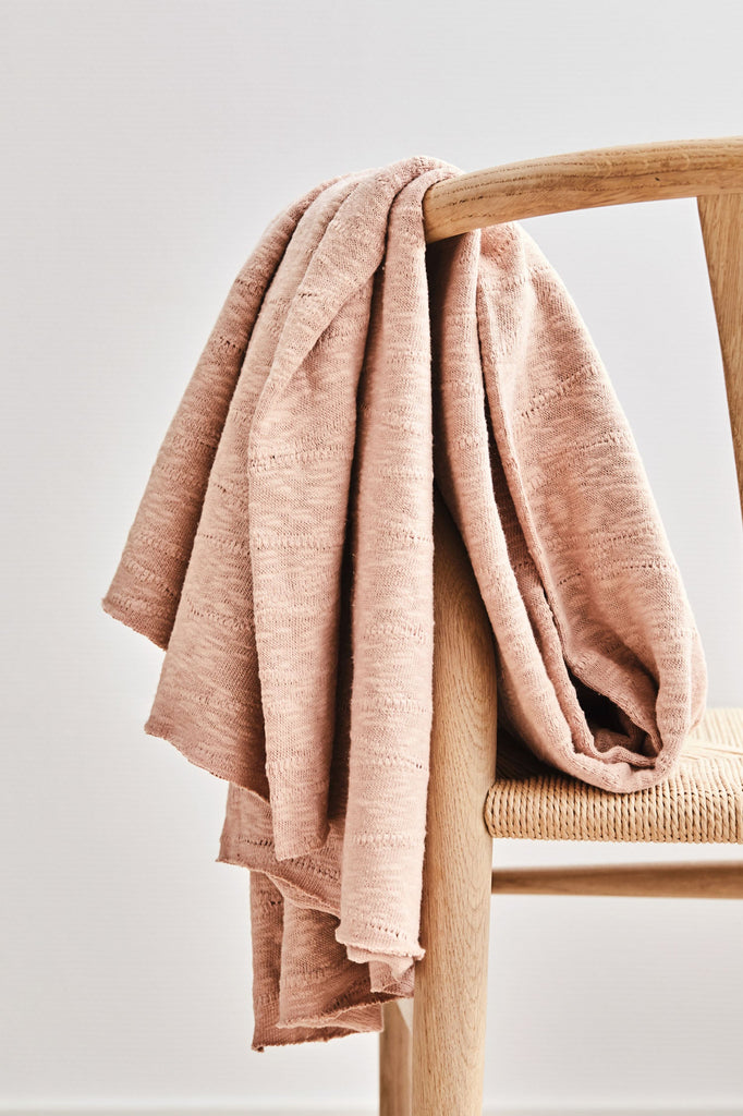 Organic Cotton Pointelle in Rose | Frankie Rose Fabrics