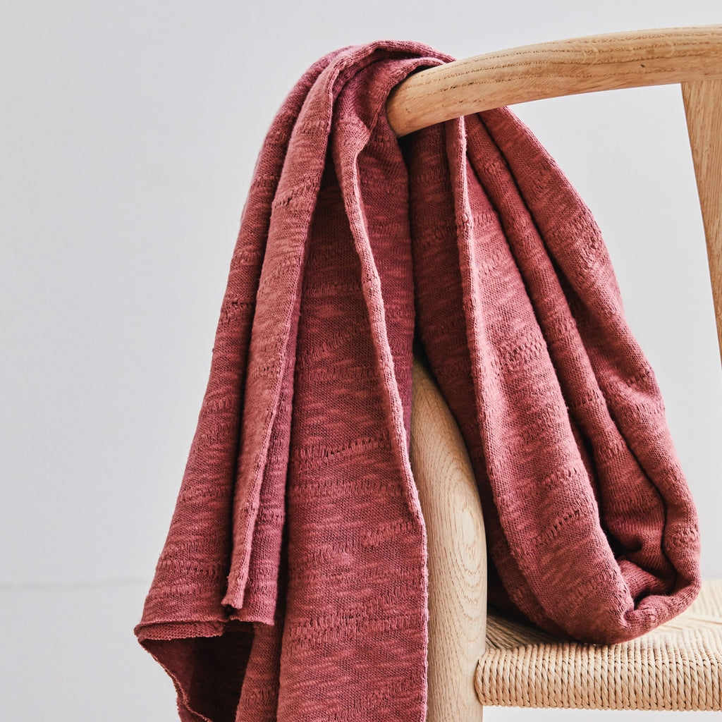 Organic Cotton Sweater Knit in Rosewood-Fabric-Frankie Rose Fabrics
