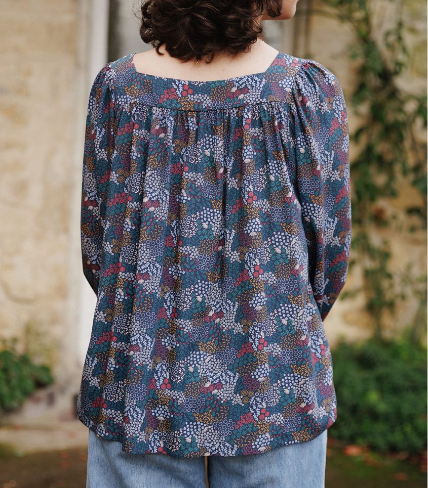 French Viscose Challis in Botanical Garden-Fabric-Frankie Rose Fabrics