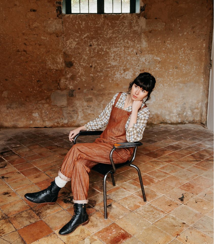 Soft Italian Midweight Denim in Toffee-Fabric-Frankie Rose Fabrics