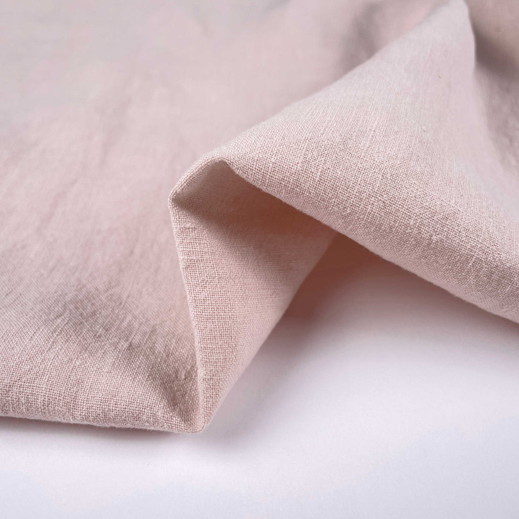 Soft Washed Lightweight Linen Fabric in Pink-Fabric-Frankie Rose Fabrics