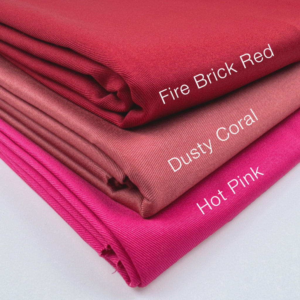 Relaxed Organic Cotton Twill Fabric in Hot Pink-Fabric-Frankie Rose Fabrics