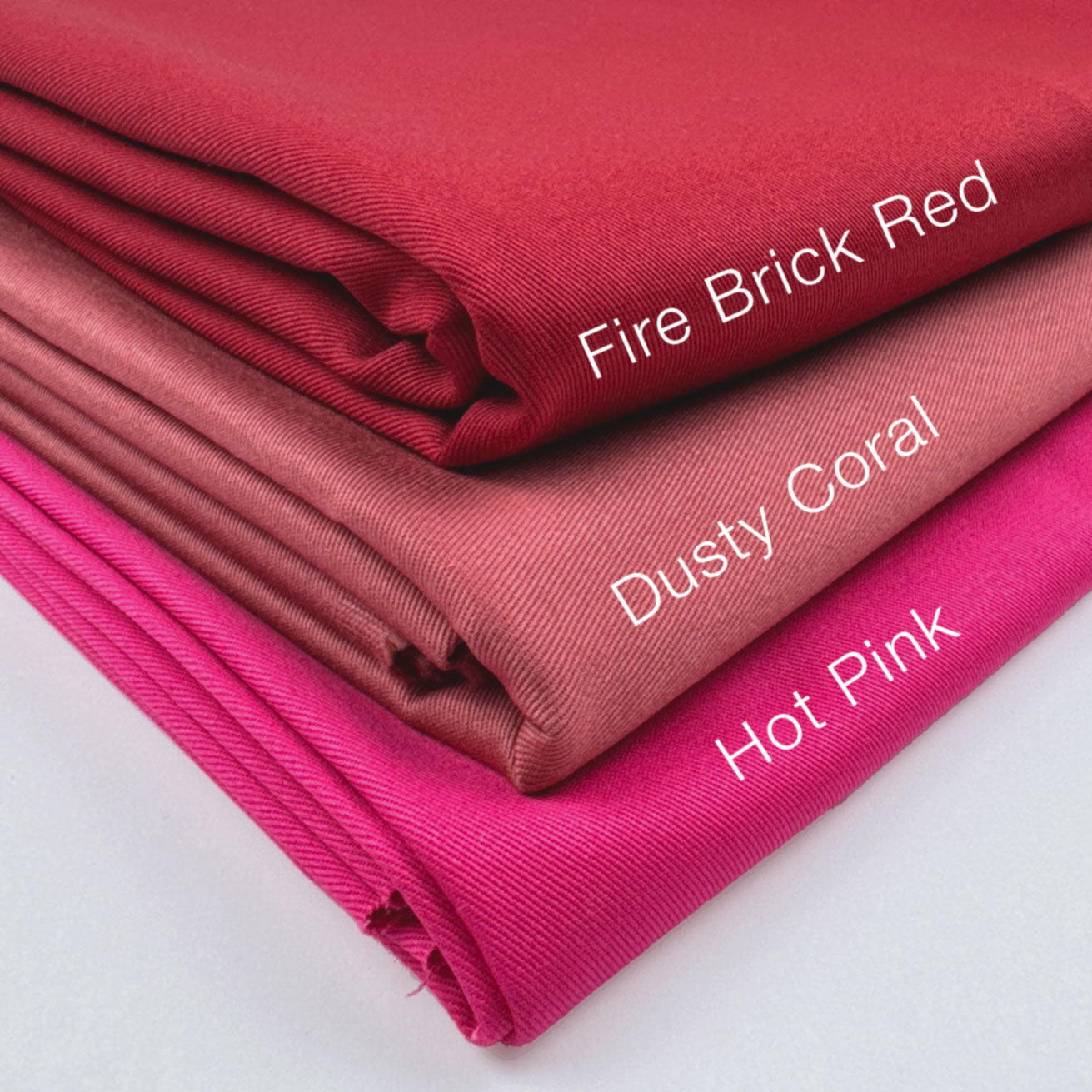 Organic Cotton Twill Fabric by the Yard in Hot Pink | Frankie Rose