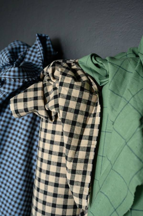 Piper Linen Cotton Check Fabric-Fabric-Frankie Rose Fabrics