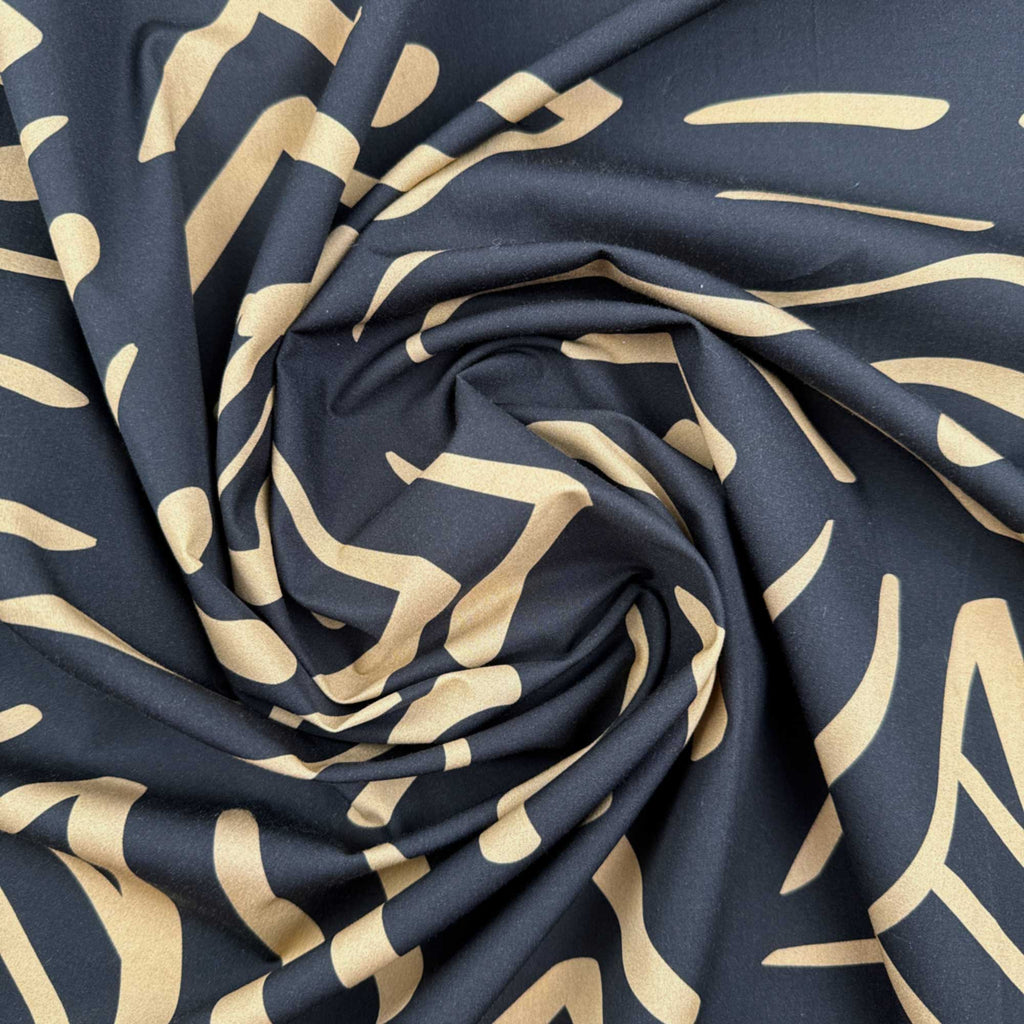 Abstract Organic Cotton Poplin in Recharge-Fabric-Frankie Rose Fabrics