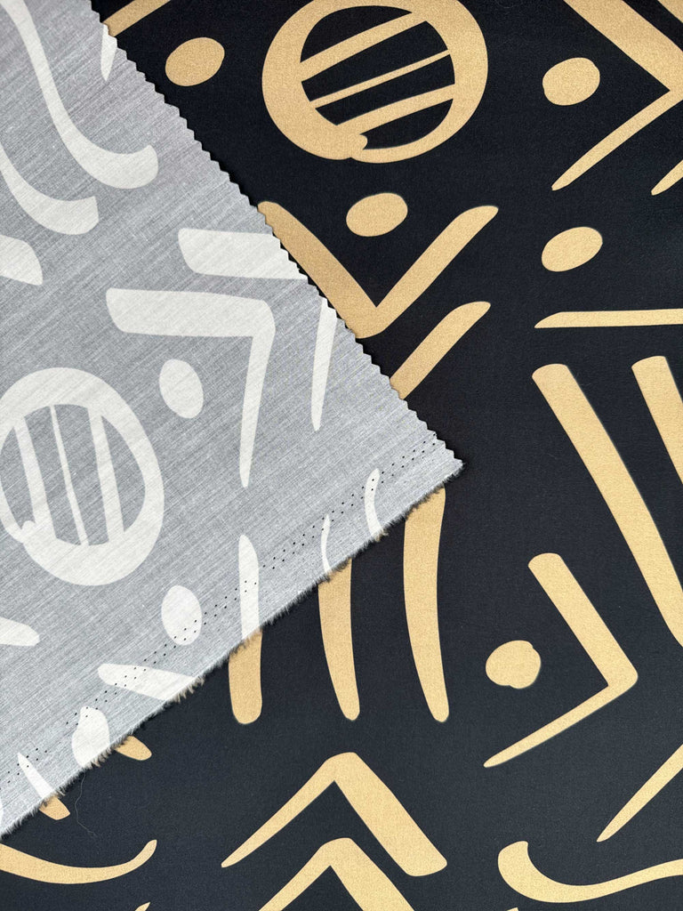 Abstract Organic Cotton Poplin in Recharge-Fabric-Frankie Rose Fabrics