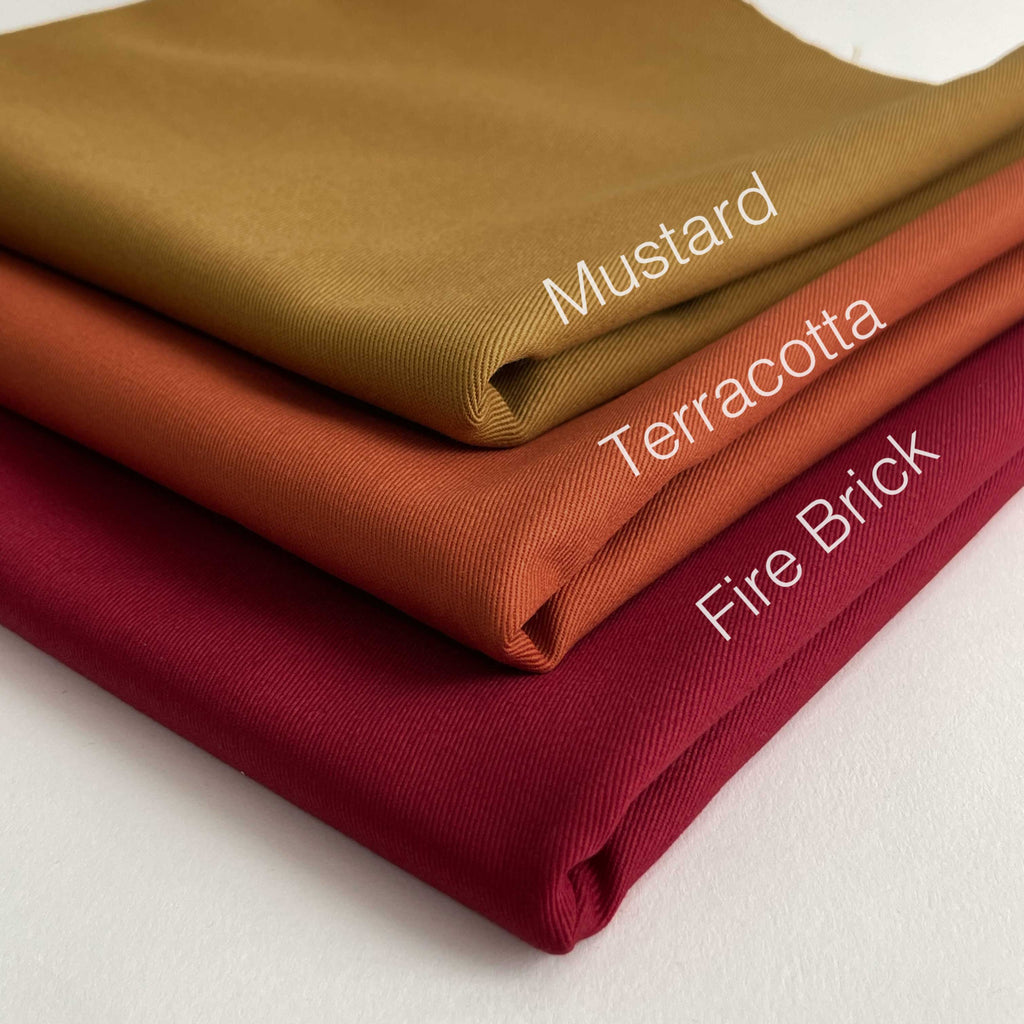 Organic Cotton Midweight Twill in Terracotta