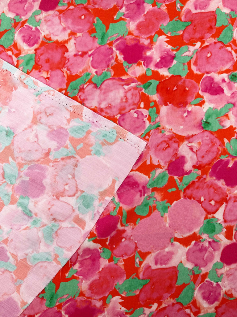 Rose Garden Tencel Rayon Challis Fabric-Fabric-Frankie Rose Fabrics