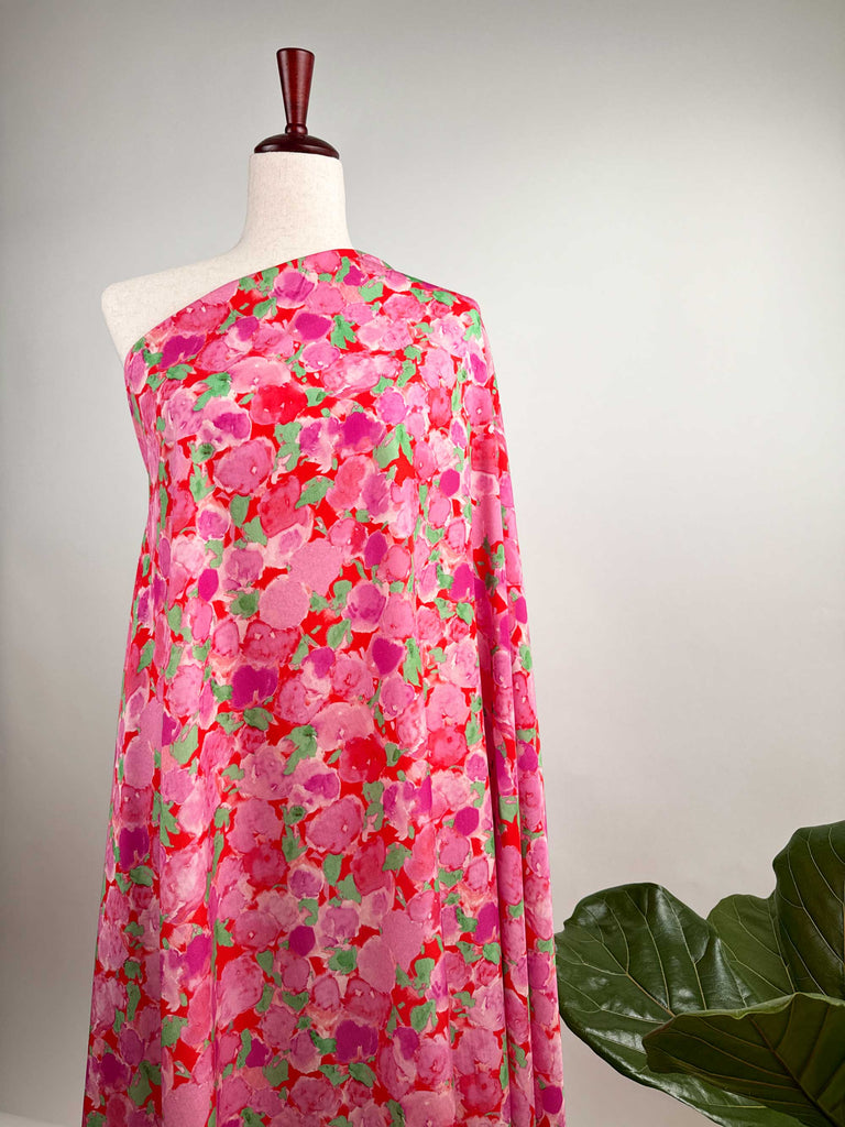 Rose Garden Tencel Rayon Challis Fabric-Fabric-Frankie Rose Fabrics