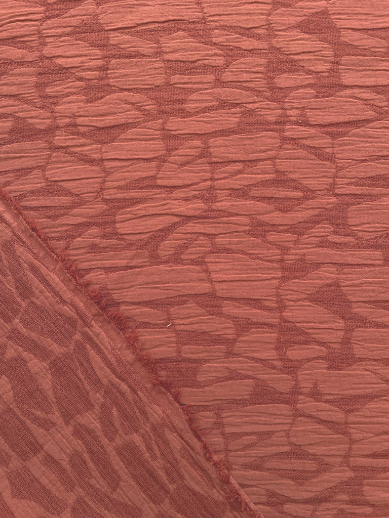 Cotton Linen Jacquard in Currant | Frankie Rose Fabrics