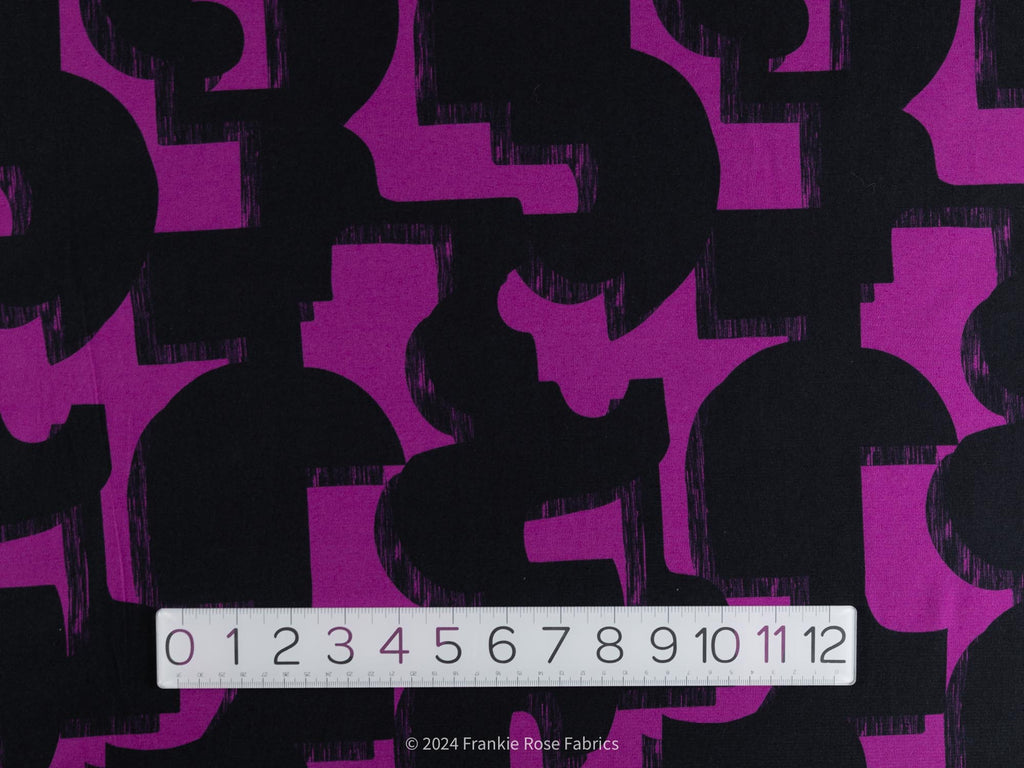 Ecovero Viscose Crepe in Géo Aster-Fabric-Frankie Rose Fabrics