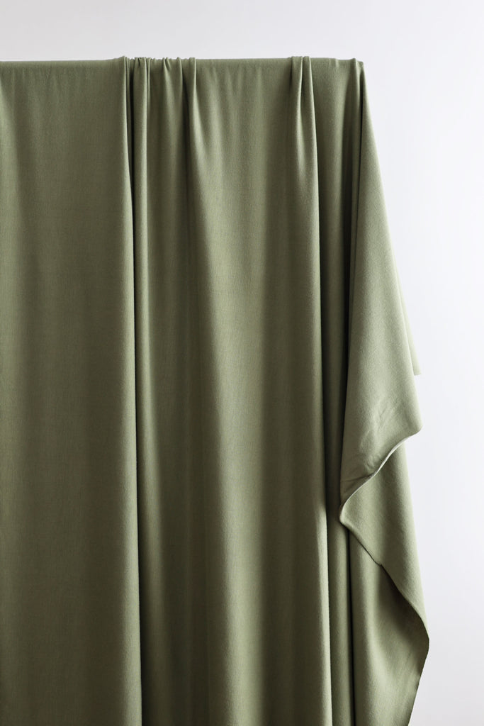 Flowy Bamboo Jersey in Sage-Fabric-Frankie Rose Fabrics