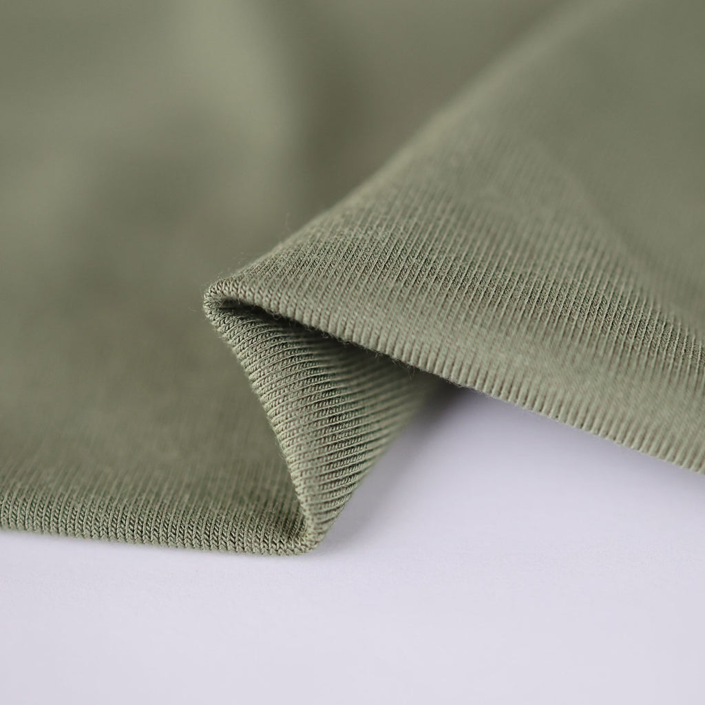 Flowy Bamboo Jersey in Sage-Fabric-Frankie Rose Fabrics