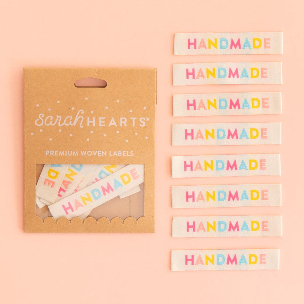 "Handmade" Rainbow Sew-in Labels | Frankie Rose Fabrics