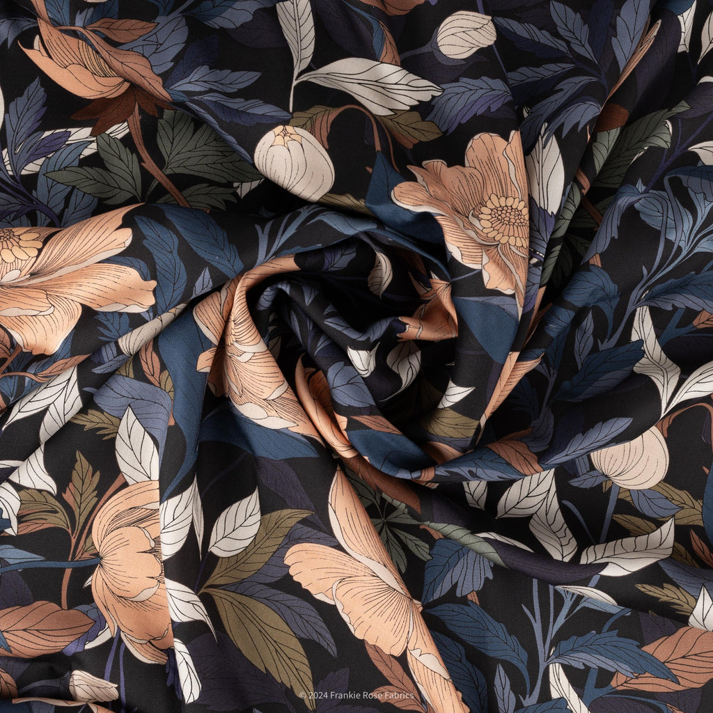 Ecovero Viscose Rayon Satin in Pasture Rose-Fabric-Frankie Rose Fabrics