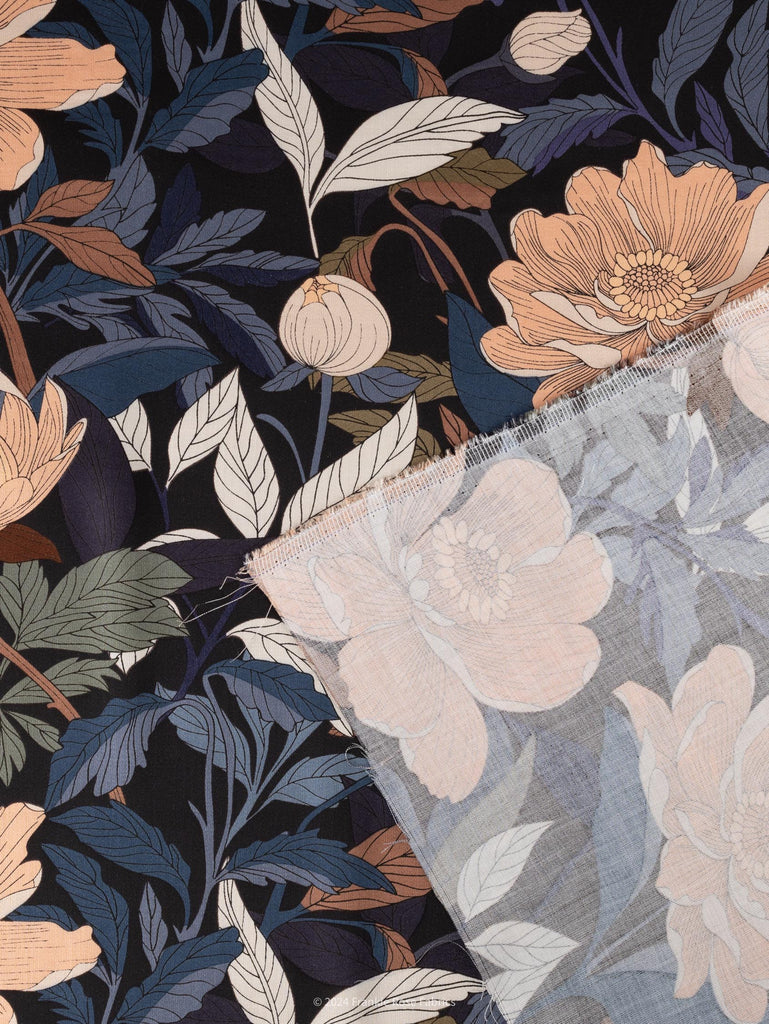 Ecovero Viscose Rayon Satin in Pasture Rose-Fabric-Frankie Rose Fabrics