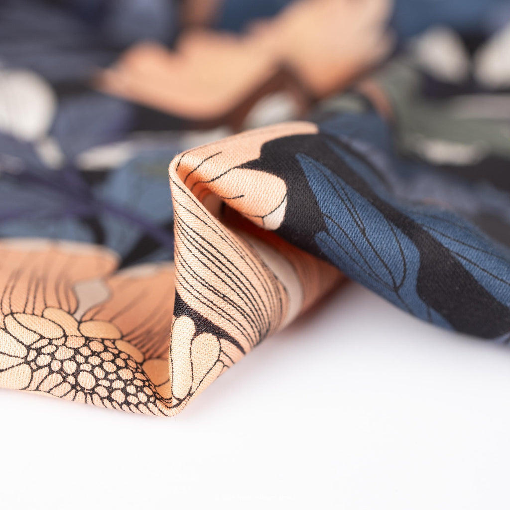 Ecovero Viscose Rayon Satin in Pasture Rose-Fabric-Frankie Rose Fabrics