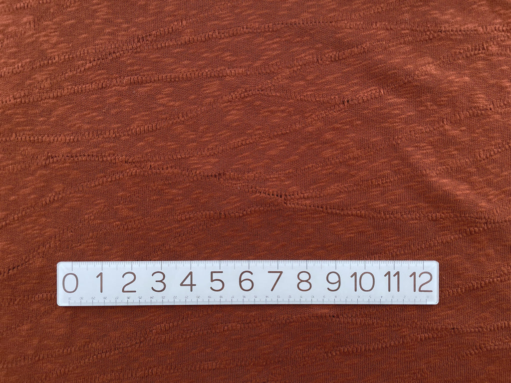 Organic Cotton Slub Sweater Knit in Cinnamon-Fabric-Frankie Rose Fabrics