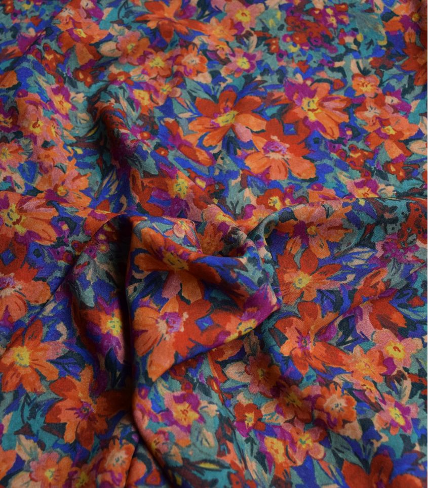French Floral Rayon Fabric in Simone | Frankie Rose Fabrics