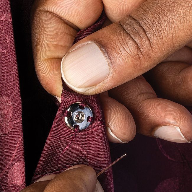 Sew-On Snaps, size 00 in Nickel - Set of 4-Snaps and Buttons-Frankie Rose Fabrics